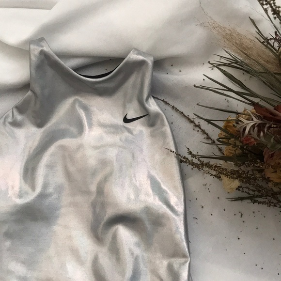 Nike Other - Nike High Neck Iridescent Flash One Piece Swimsuit